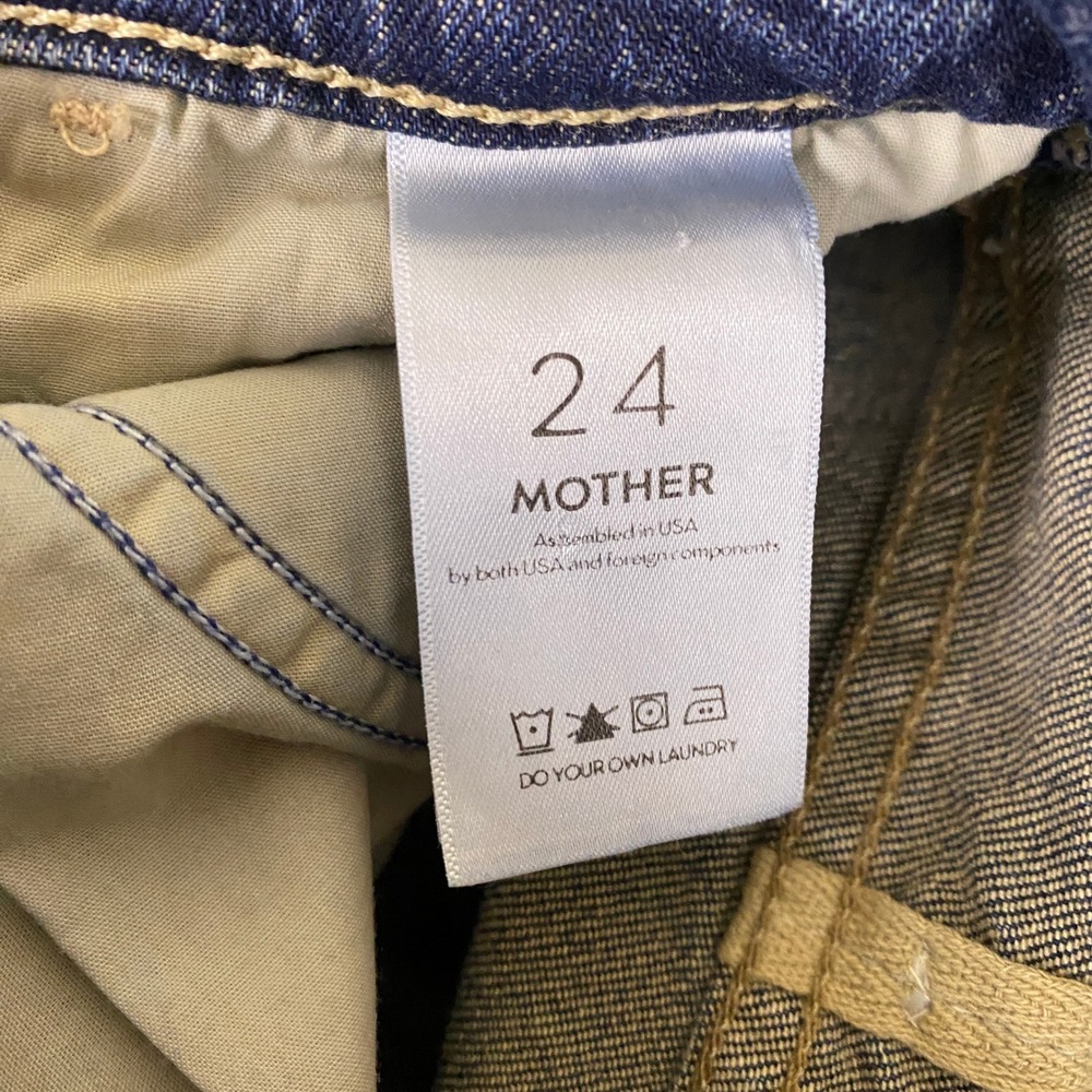Mother The Tripper Weekender Fray Jeans Size 24 Roasting Nuts Flare Raw Hem - Picture 3 of 15